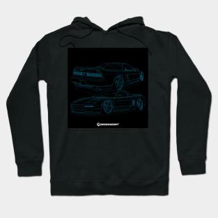 Teal digital outline Hoodie